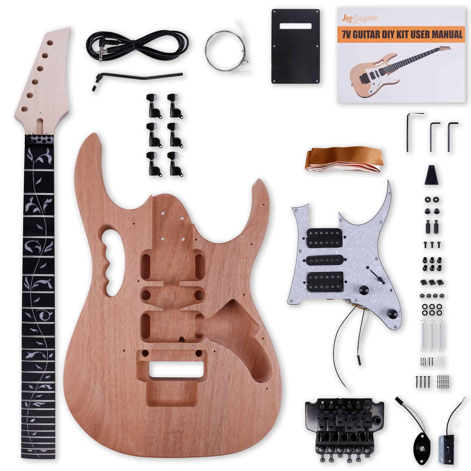 Kit de Guitarra Eléctrica DIY Leo Jaymz en Estilo IBZ -