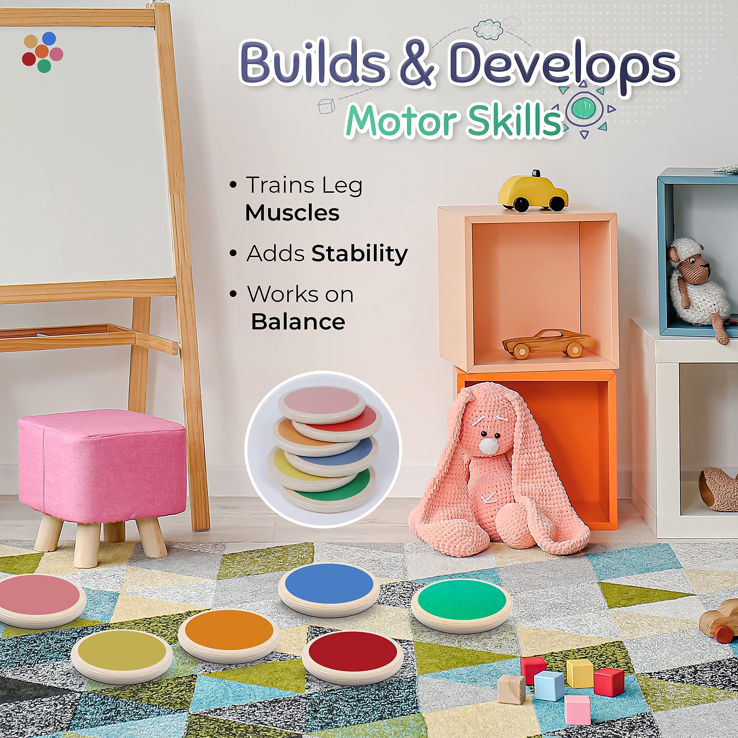 Piedras para Niños - Juego de 6, de Madera de Abedul - Imagen 5