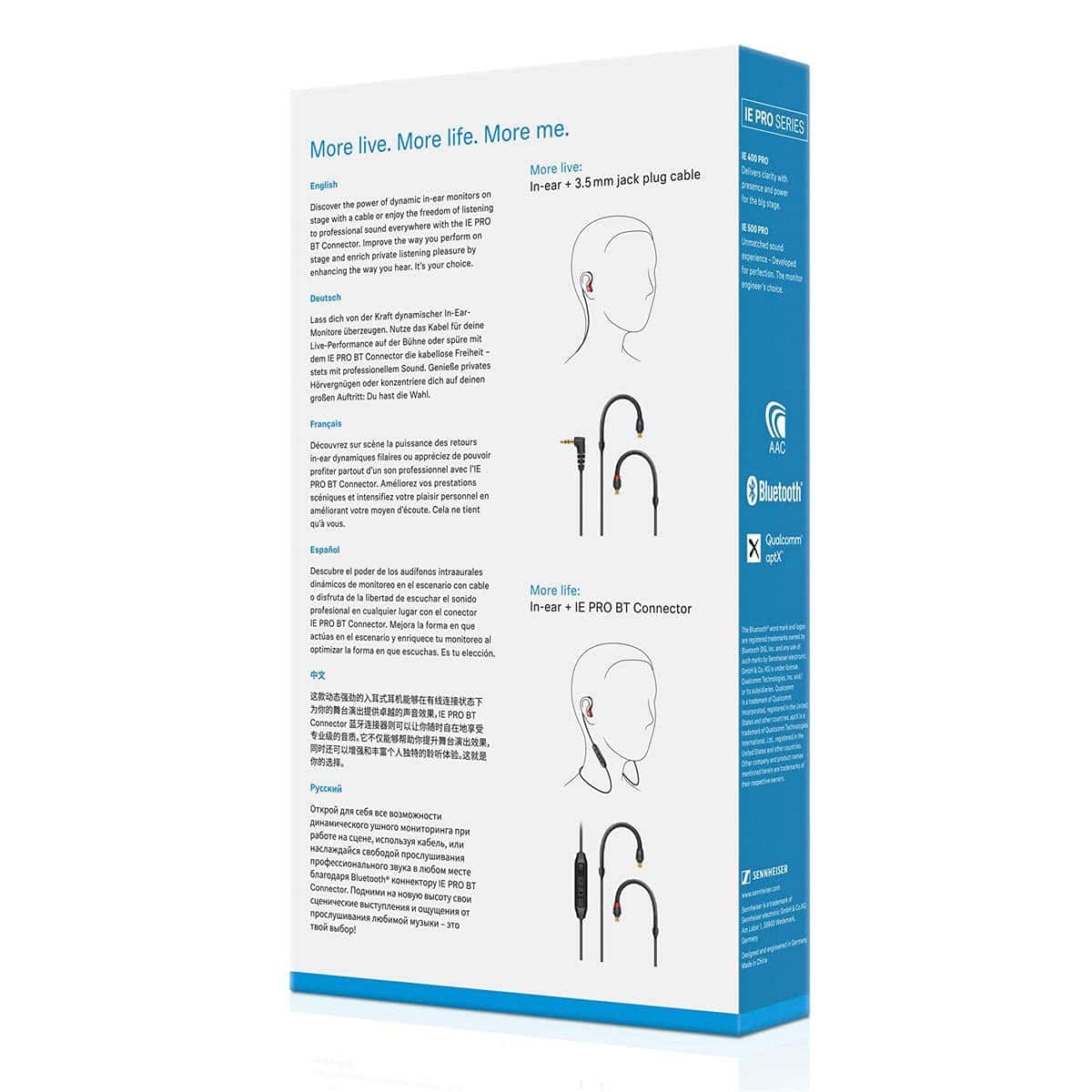 Monitor de audio intraural SENNHEISER, Rojo, Inalámbrico - Imagen 5