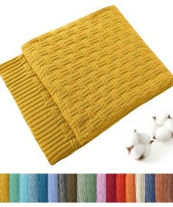 Manta de Tejido de Punto 100% Algodón TREELY para Sofá o