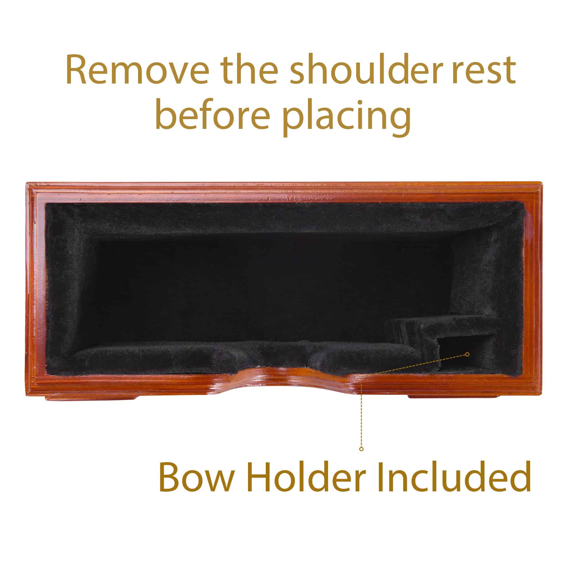 Estuche de violín de madera Aileen STV02-RB 4/4 de tamaño - Imagen 5