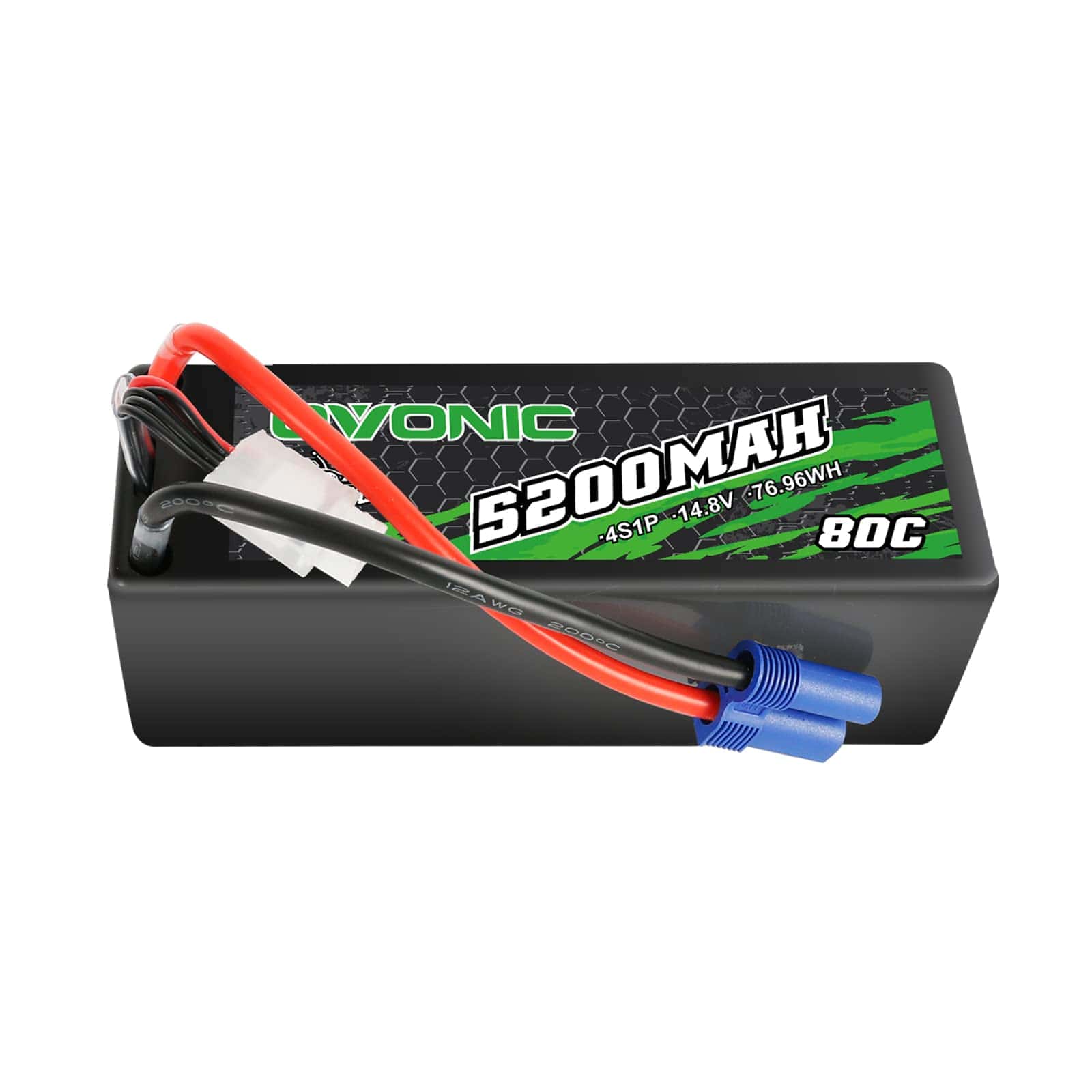 Batería Lipo OVONIC 4S 80C 5200mAh 14.8V con Conector EC5