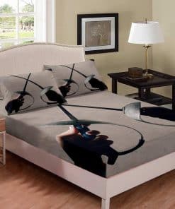 Juego de sábanas Homewish con diseño de mujer esgrimista