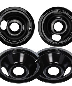 Juego de 4 Bandejas de Goteo de Cerámica Negra (2 de 6