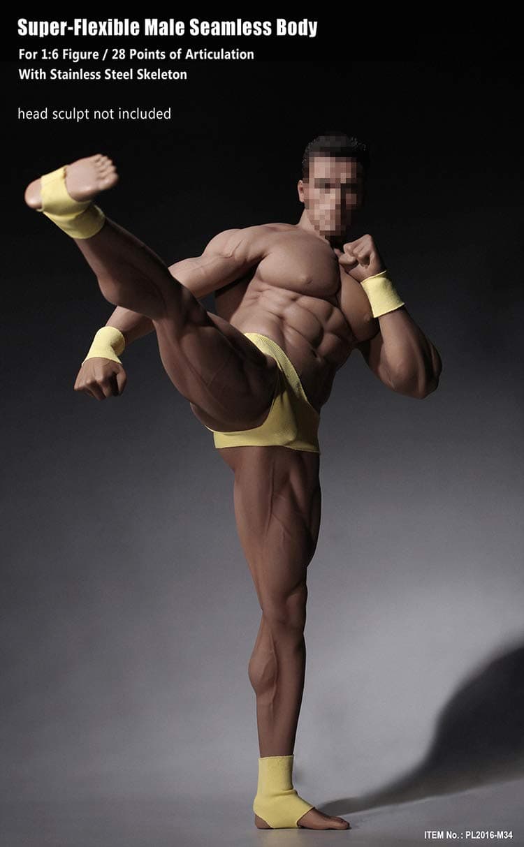 Figura de Acción Male Muscular Escala 1/6 Cuerpo Súper