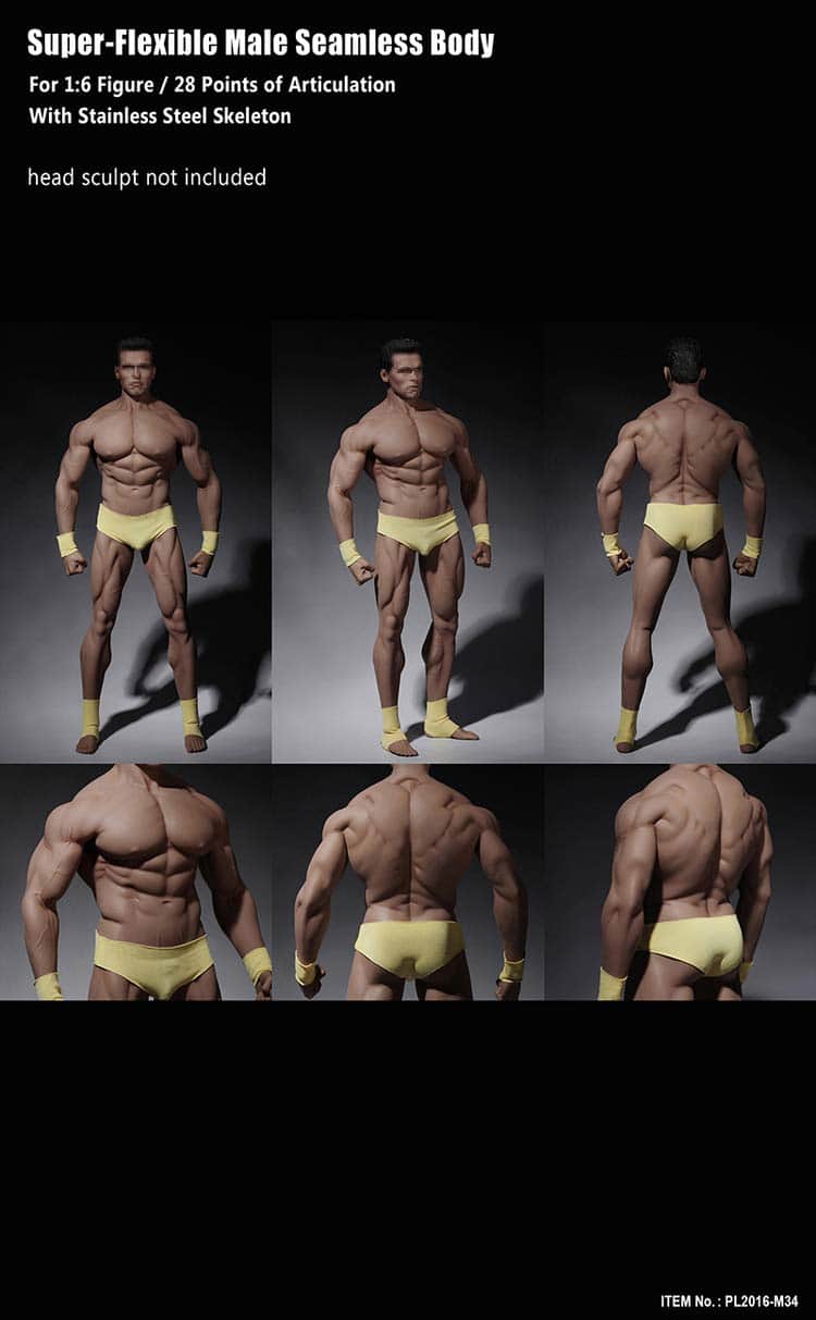 Figura de Acción Male Muscular Escala 1/6 Cuerpo Súper - Imagen 6