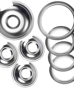 Juego de 4 Platos de Goteo Cromados - 1 Grande 8''