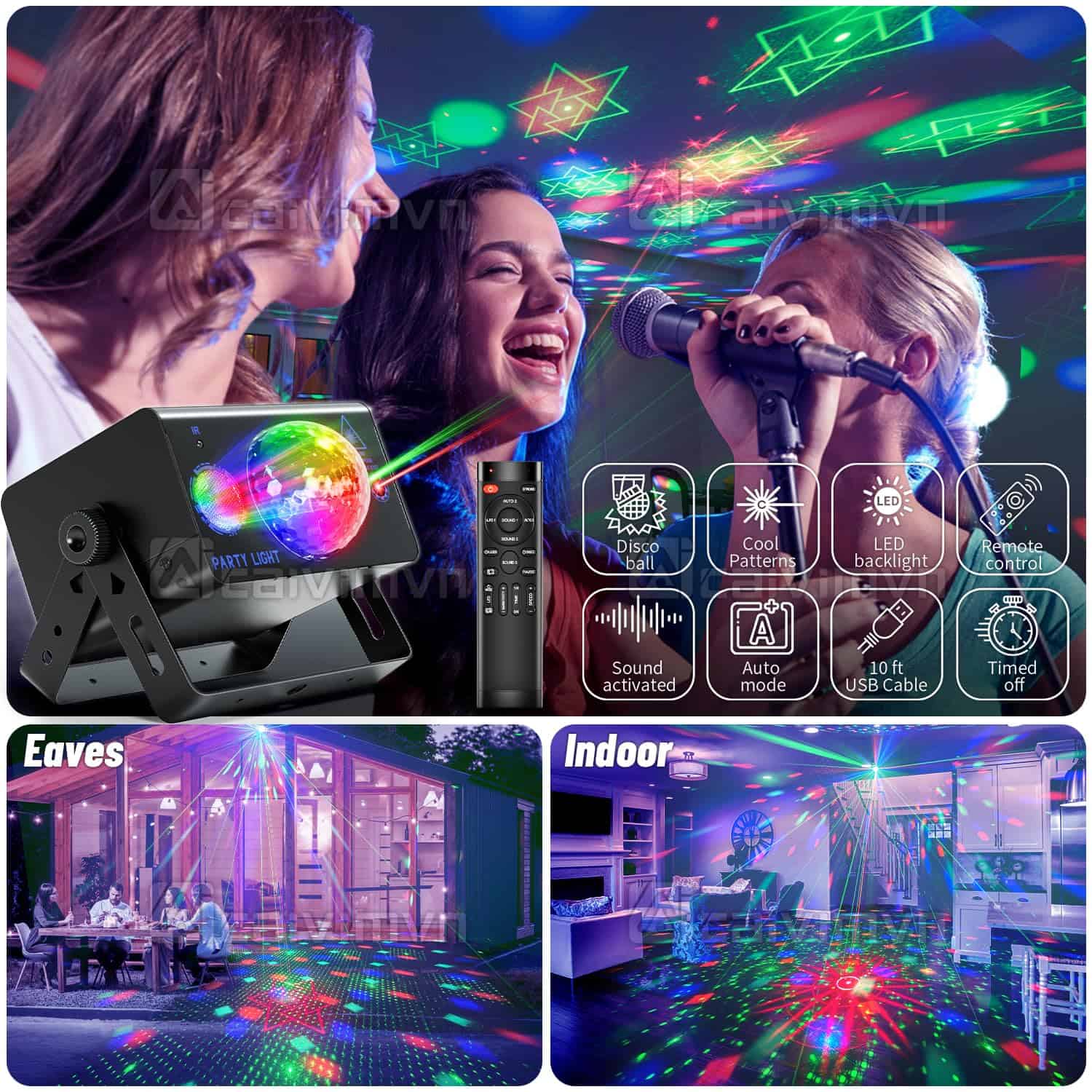 Luces de Fiesta Bola de Discoteca, Luces Estroboscópicas - Imagen 3