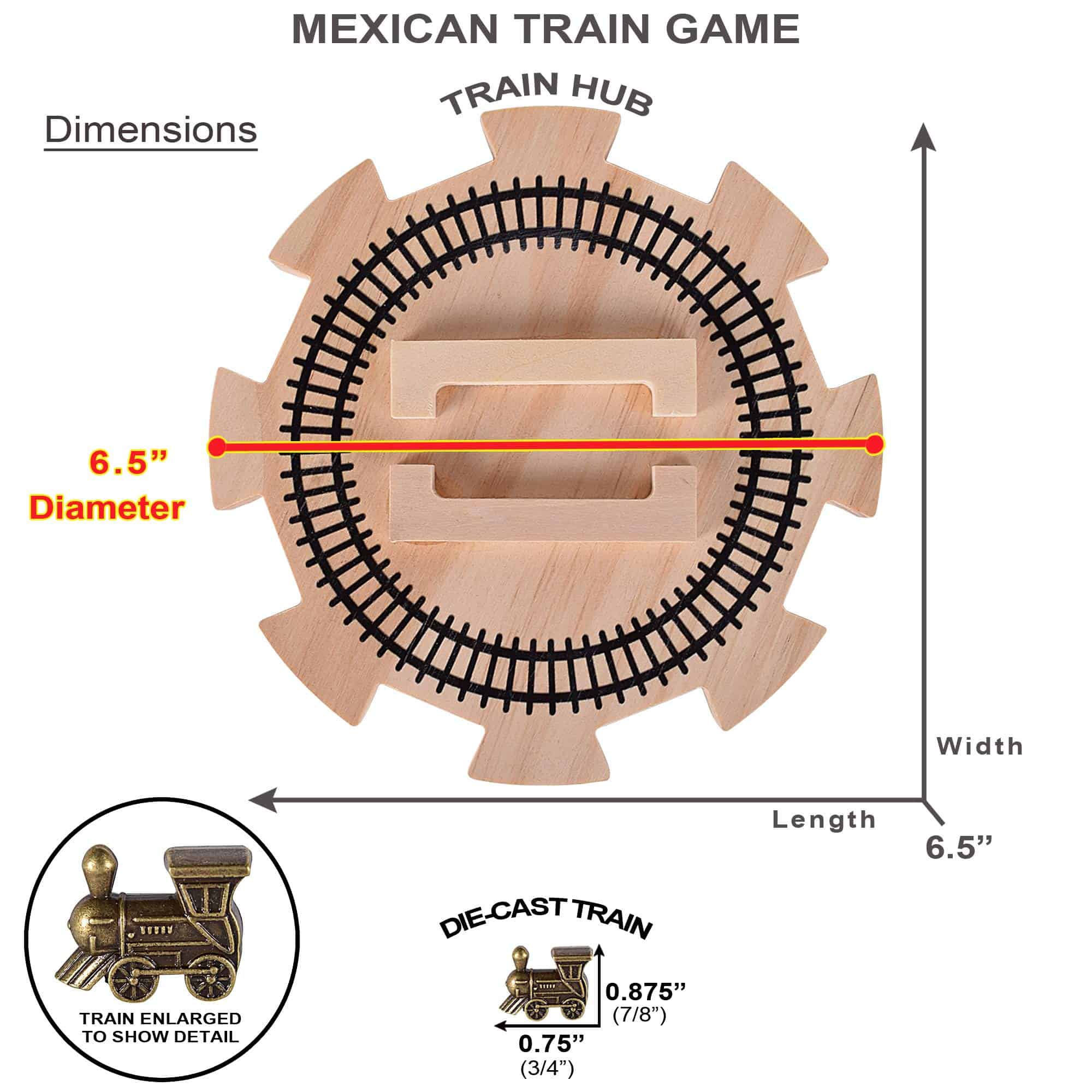 Juego de Dominó de Tren Mexicano de RNK Gaming Doble 12 con - Imagen 5