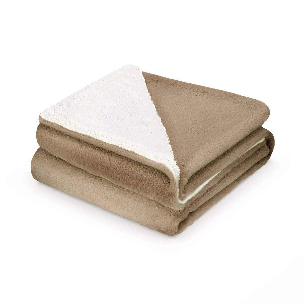 Mantas de Lana Tafts - Manta de Piel -Beige Nude