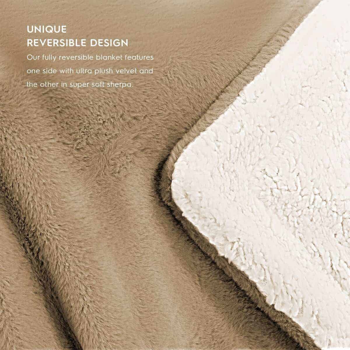 Mantas de Lana Tafts - Manta de Piel -Beige Nude - Imagen 5
