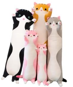 Almohada de Peluche de Gato Largo Almohada de Abrazo de