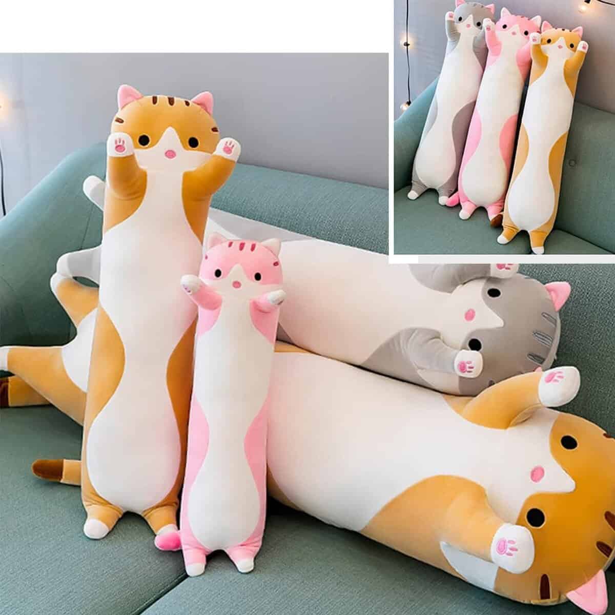Almohada de Peluche de Gato Largo Almohada de Abrazo de - Imagen 5
