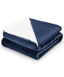 Mantas de Lana Tafts - Manta de Piel -Azul Acero