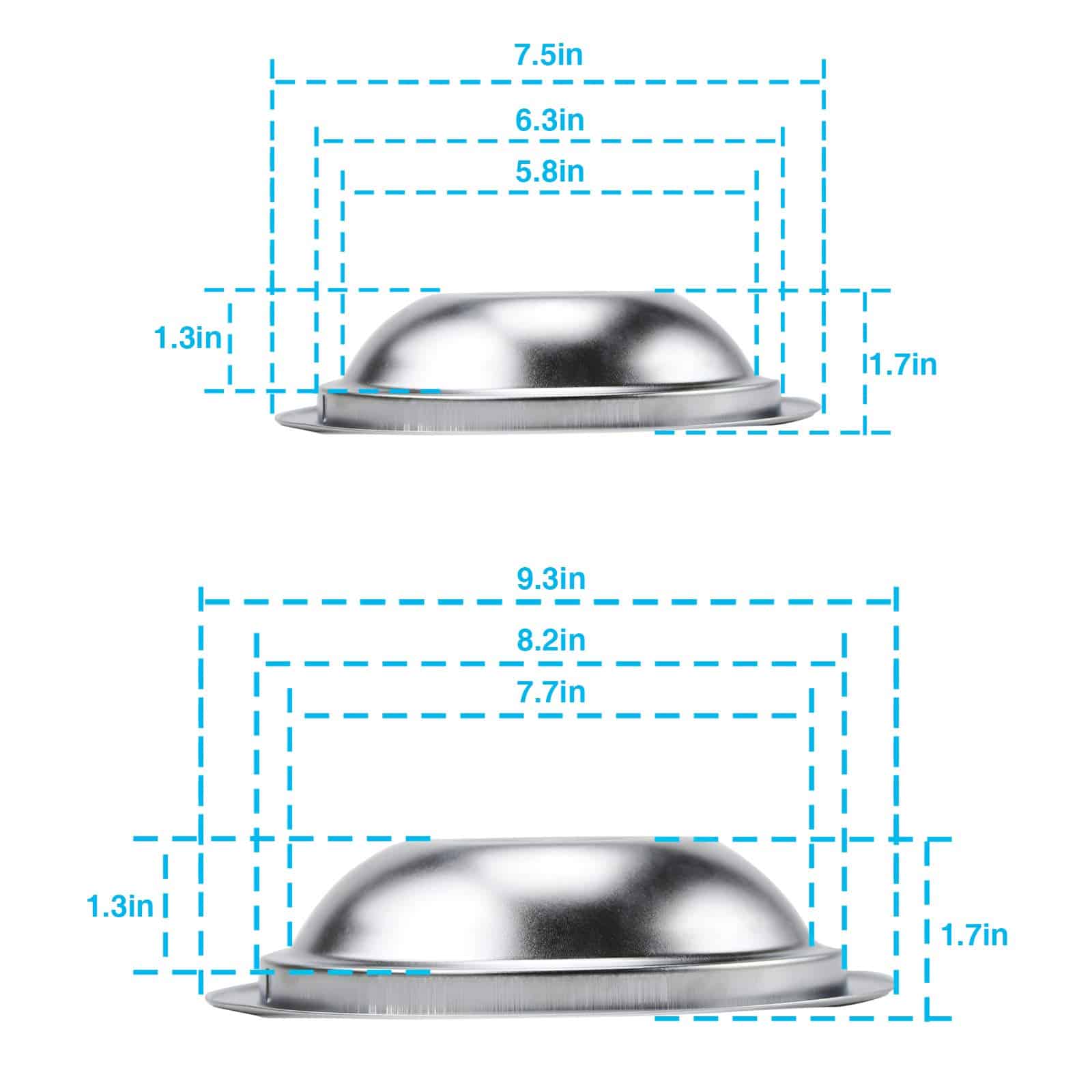 Juego de 4 tazones de goteo cromados para quemadores de la - Imagen 3