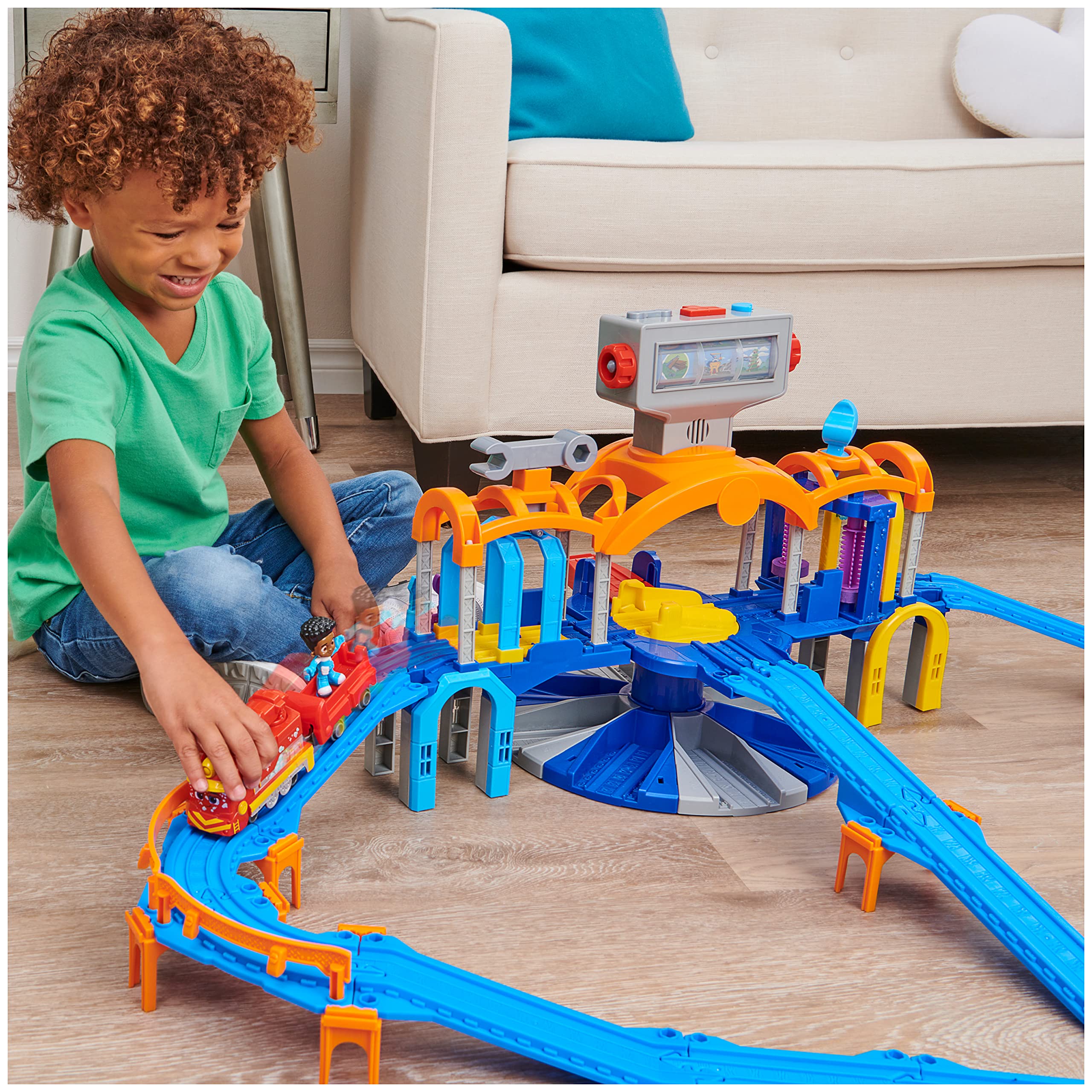 Estación de Misión Mighty Express con Tren de Juguete - Imagen 8