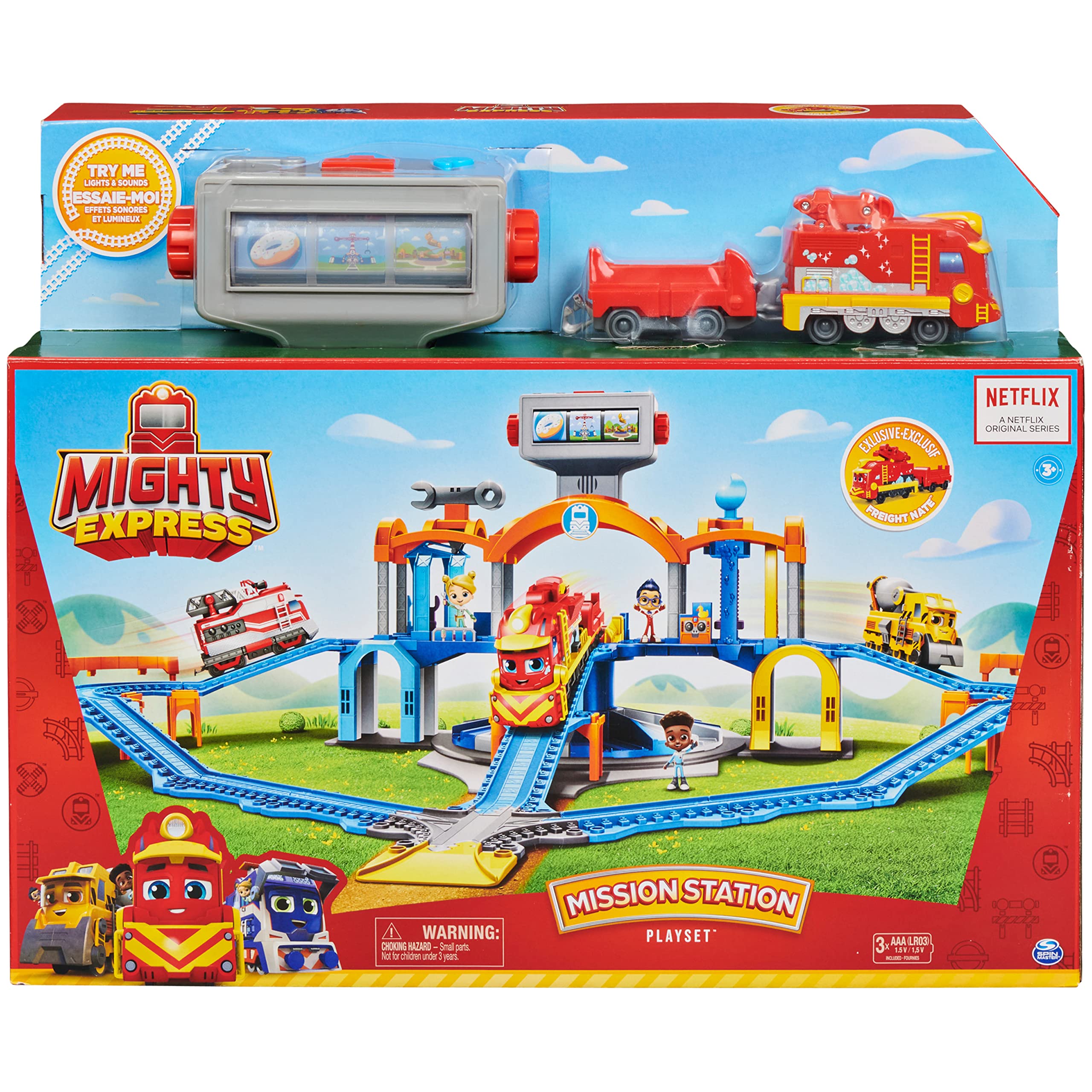 Estación de Misión Mighty Express con Tren de Juguete - Imagen 3