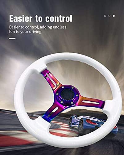 Volante de Carreras Universal de 14 pulgadas con Espadas de - Imagen 7