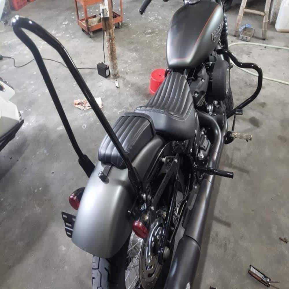 Cojín del asiento trasero del pasajero WOWTK para Harley - Imagen 9