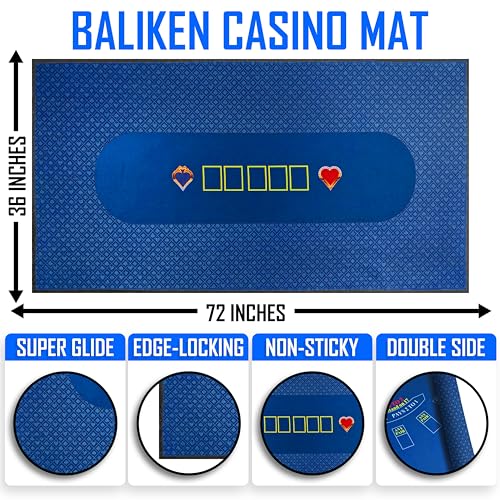 Tapete de Poker Texas Holdem y Tapete de Blackjack 36x72 - Imagen 3