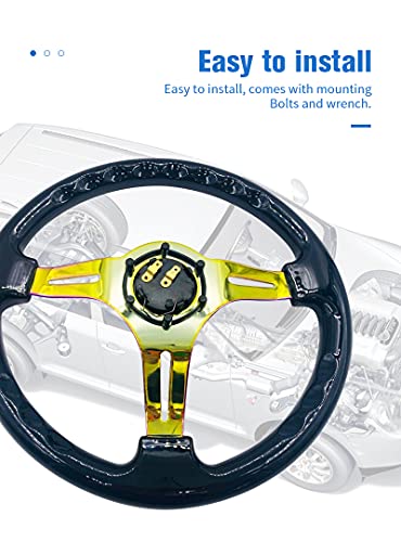 Volante de Carreras de Coche Universal de 14" 350mm - Imagen 8