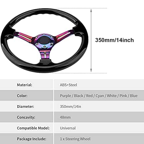 Volante de Carreras de Coche Universal de 14" 350mm - Imagen 7