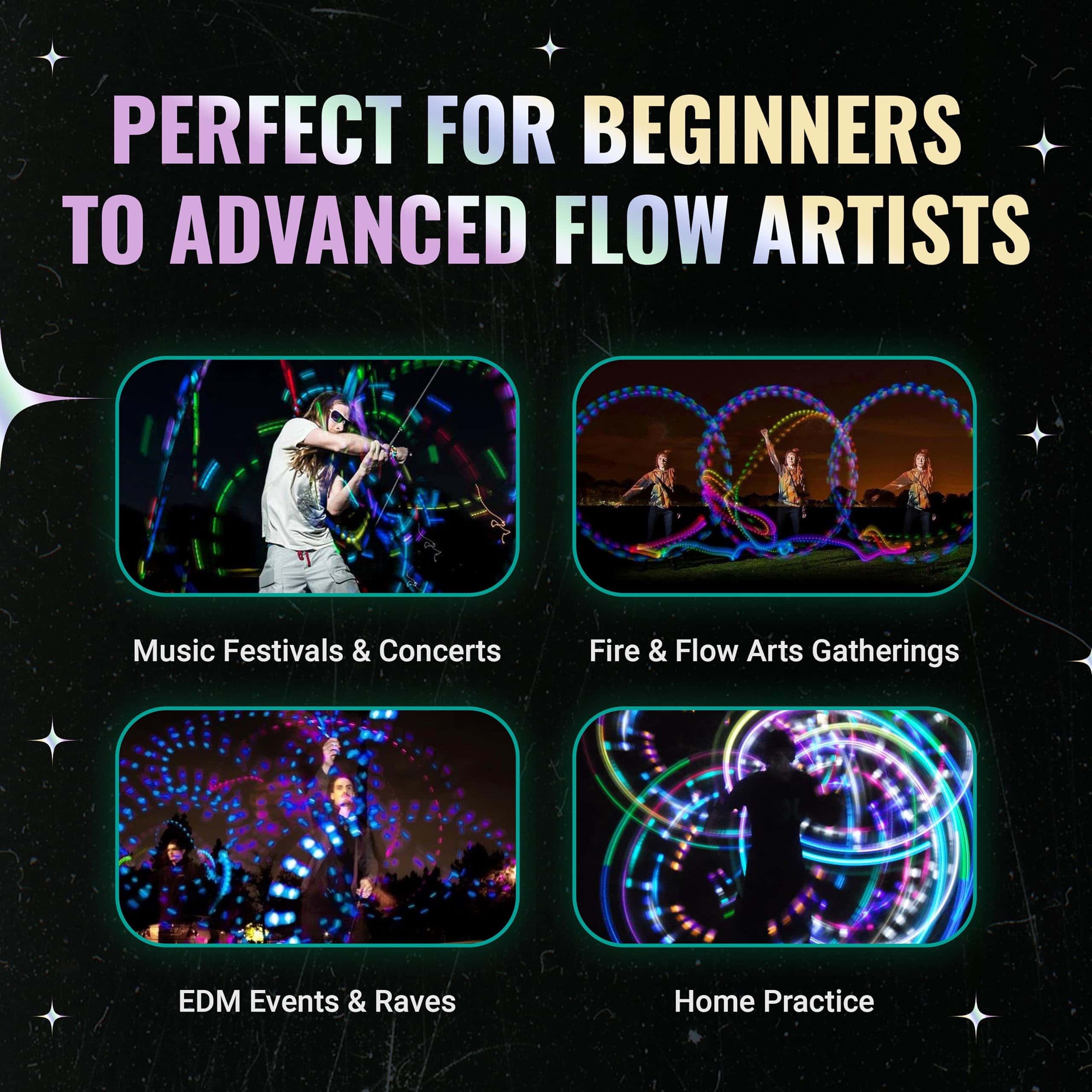 UltraPoi HelixPoi Pro Set - Doble Helix Poi Pro con Mangos - Imagen 5