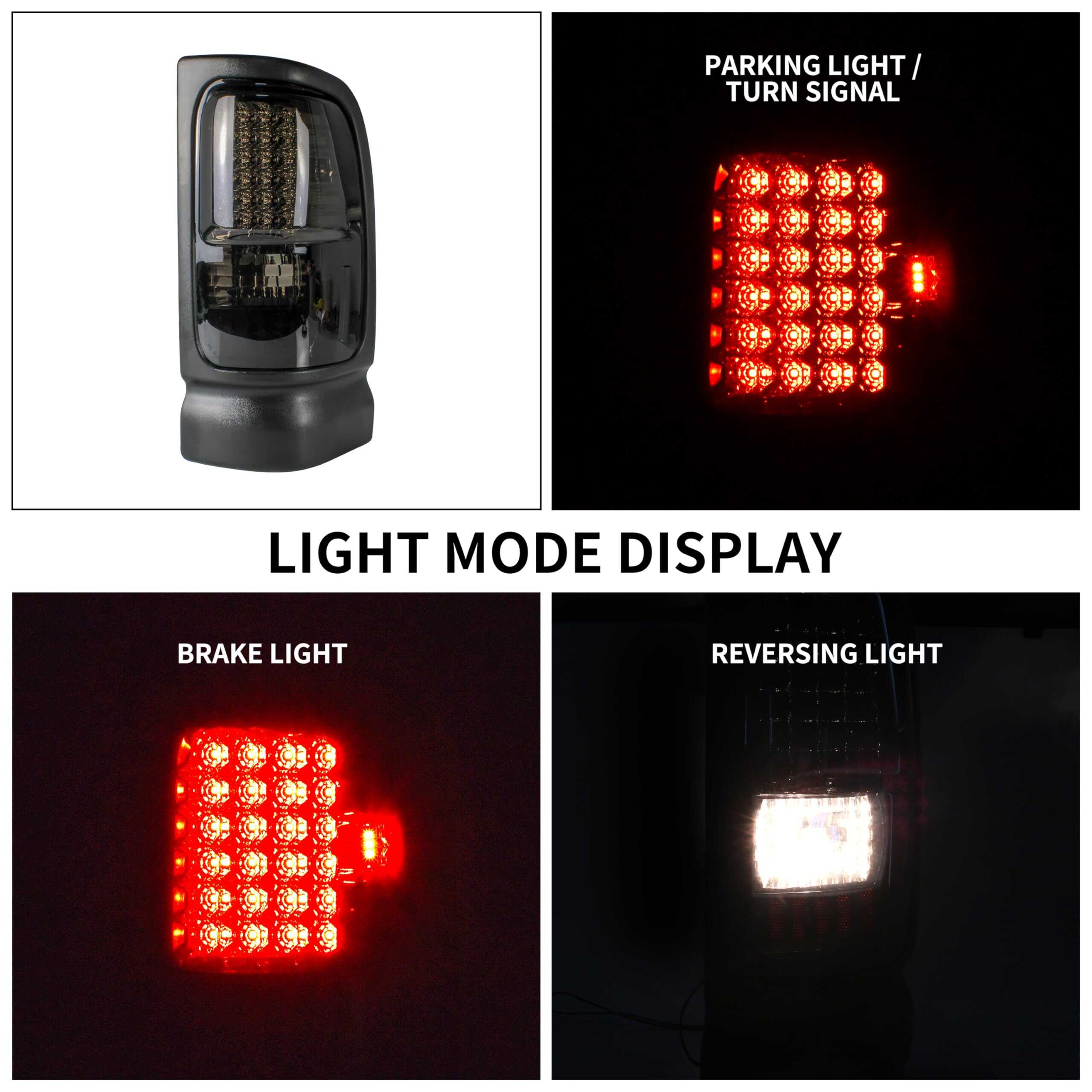 Luces traseras LED para RAM 1500 1994-2001, Luz de freno - Imagen 3