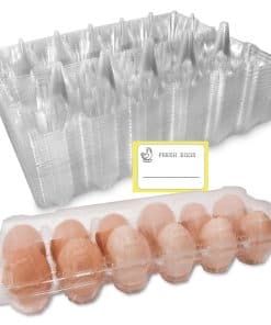 Paquetes de 30 Cajas de Plástico para Huevos Grandes con