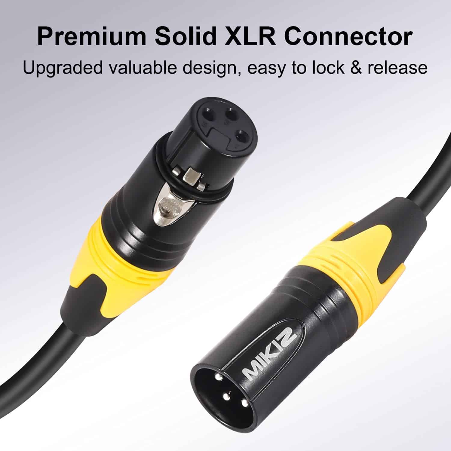 Cable de Micrófono XLR MIKIZ 6 pies Paquete de 4 Cables de - Imagen 6