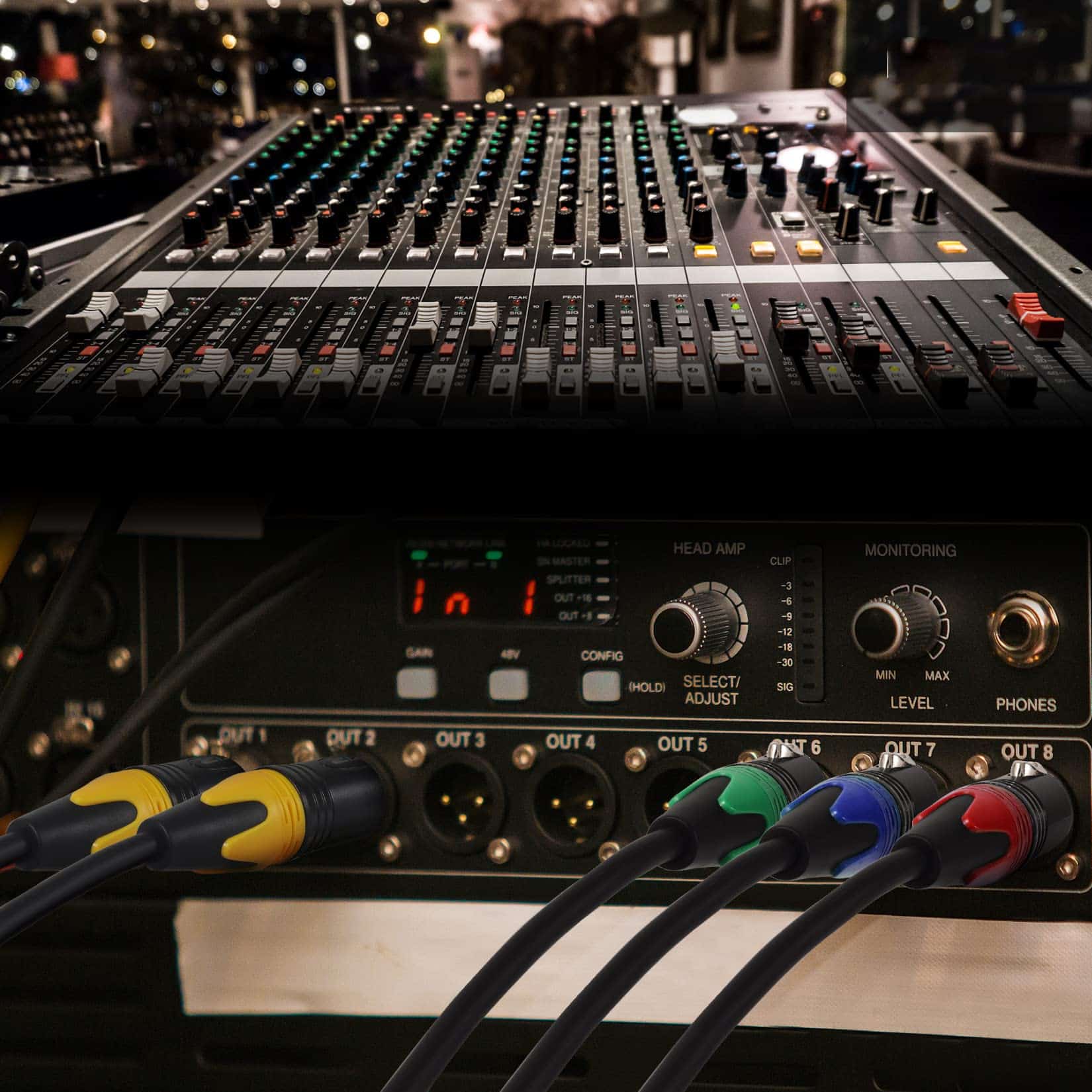 Cable de Micrófono XLR MIKIZ 6 pies Paquete de 4 Cables de - Imagen 4