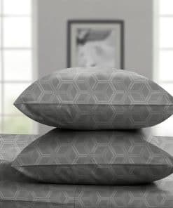 Funda de Almohada de Lujo Tamaño King -Gris Oscuro