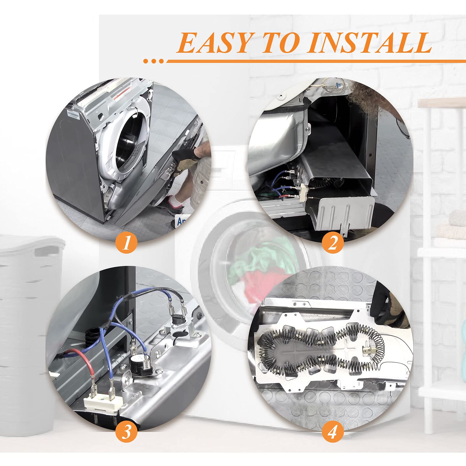 2 PACK Calentador de Secadora DC47-00019A Pieza de Repuesto - Imagen 7