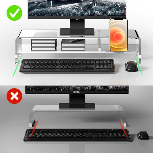 Base de Monitor BEYGORM de Acrílico, Ancho 20", 2 Niveles - Imagen 3