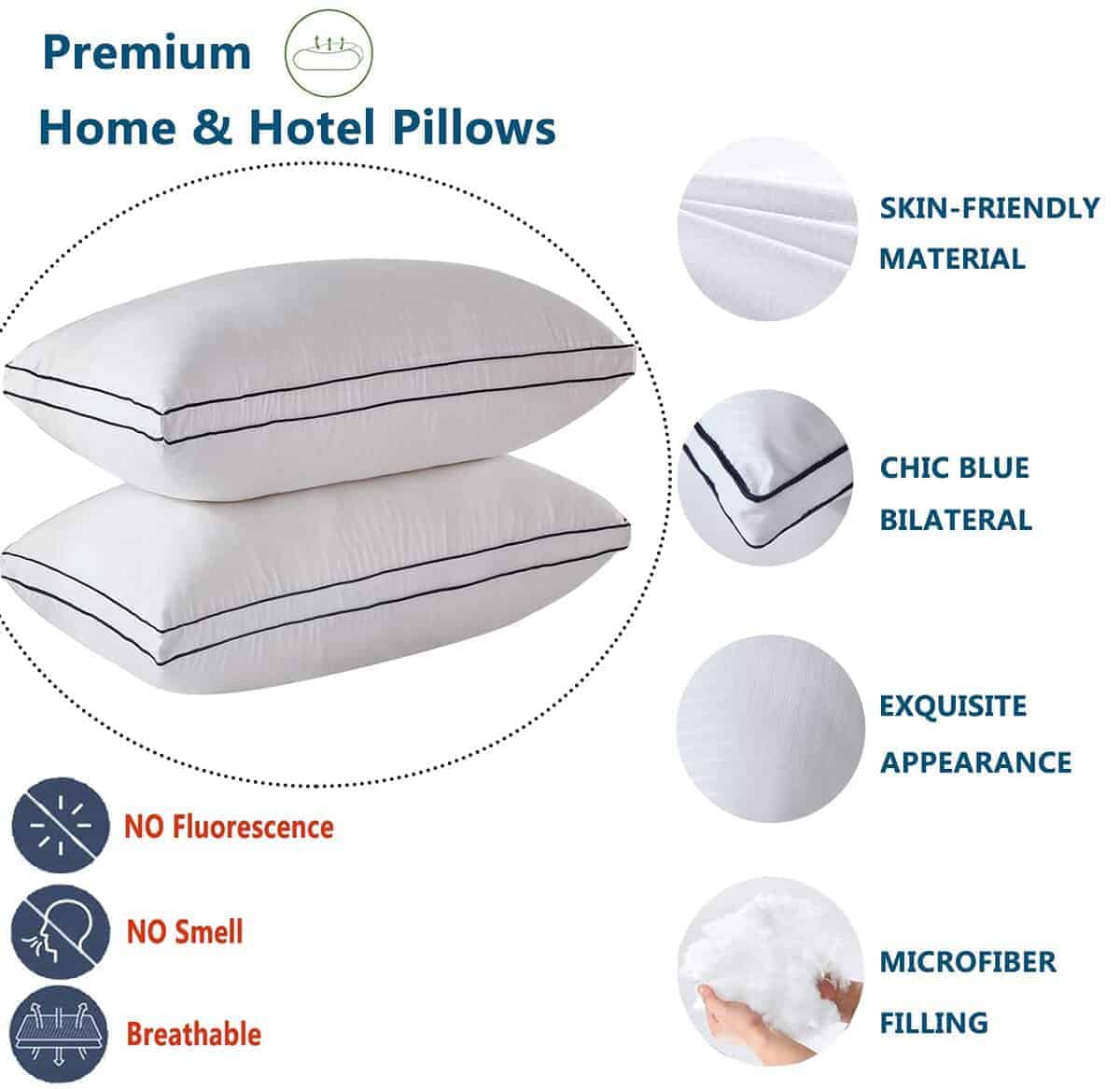 Almohadas para Dormir Gehannah, Almohada de Lujo Suave y - Imagen 5