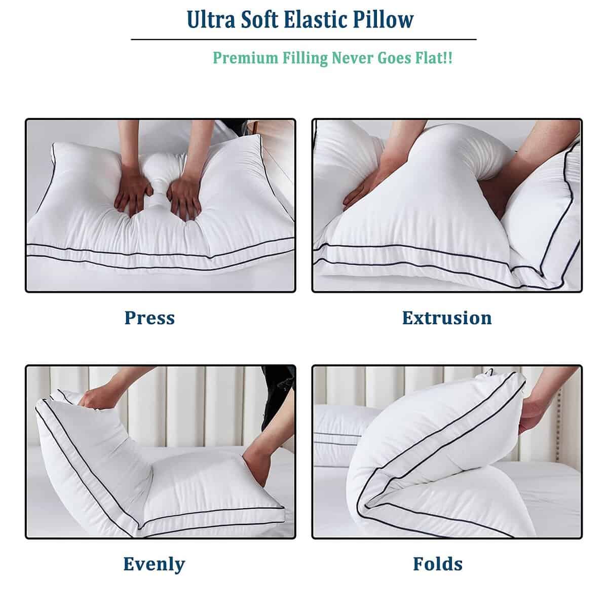 Almohadas para Dormir Gehannah, Almohada de Lujo Suave y - Imagen 7