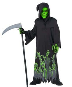 Disfraz de Grim Reaper Glow In The Dark para Niños, Disfraz