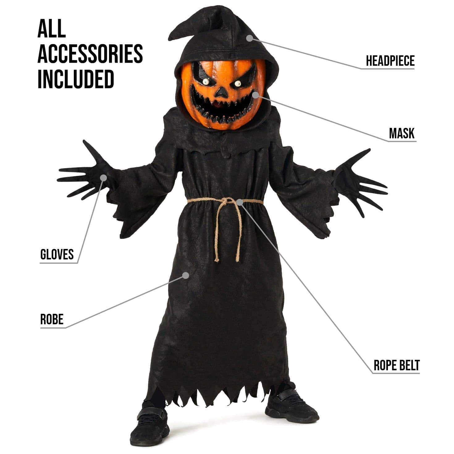 Disfraz de Calabaza Segador para Niños - Disfraz de - Imagen 3