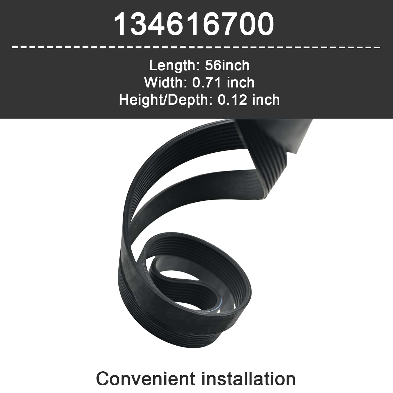 Correa de transmisión 134616700 para -Negro - Imagen 5