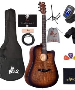 WINZZ Serie HAND RUBBED - Guitarra Acústica de Tamaño