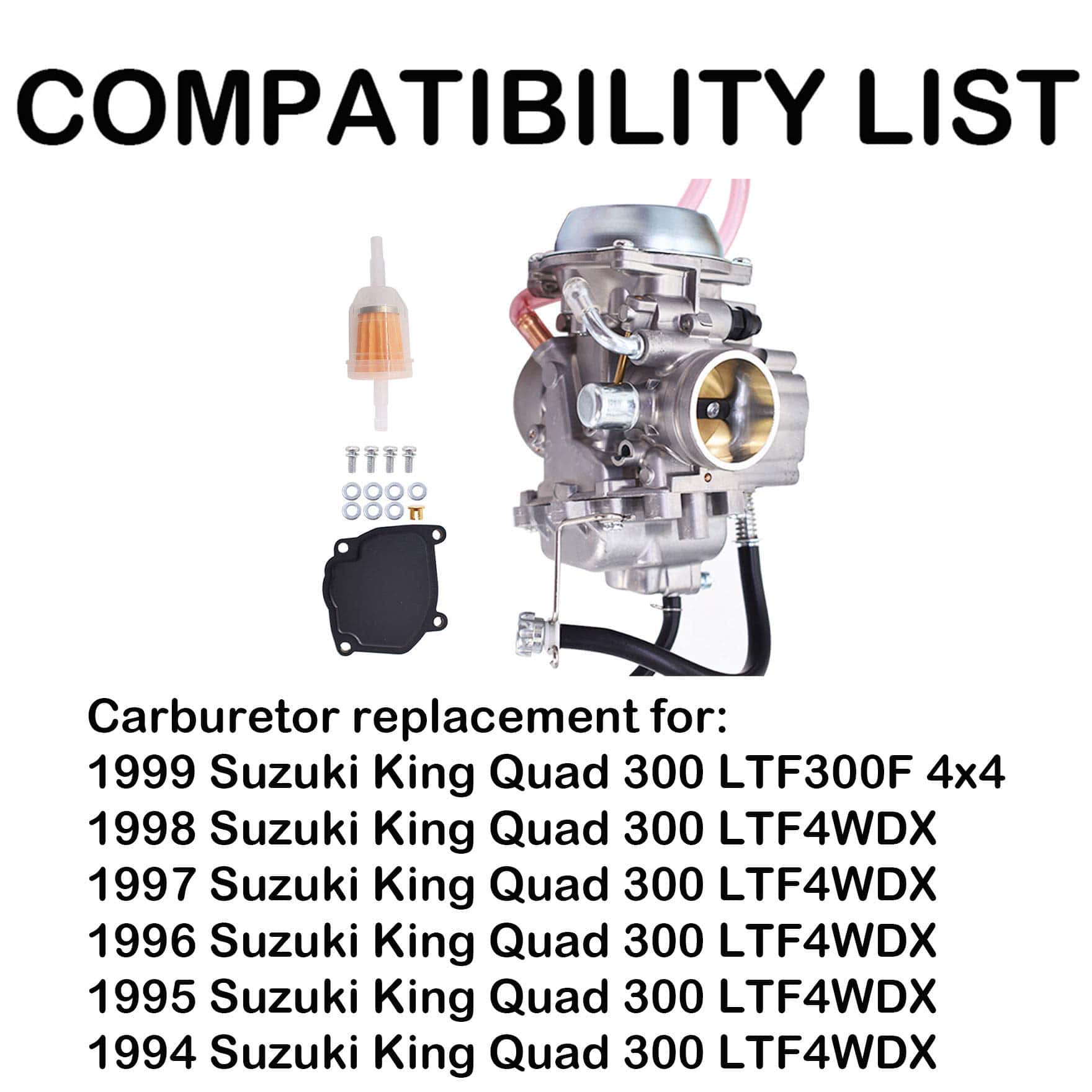 Carburador de Repuesto para Suzuki King Quad 300 1994-1998 - Imagen 8