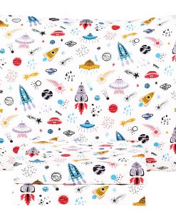 Juego de Sábanas de Algodón Cozy en Twin, Sábana Plana y