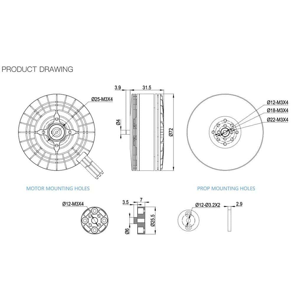 Motor brushless MAD COMPOENTS M6C08 IPE 130KV V3.0 para - Imagen 6