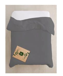 100% Algodón Funda de Edredón - Gris Pizarra - Tamaño Queen