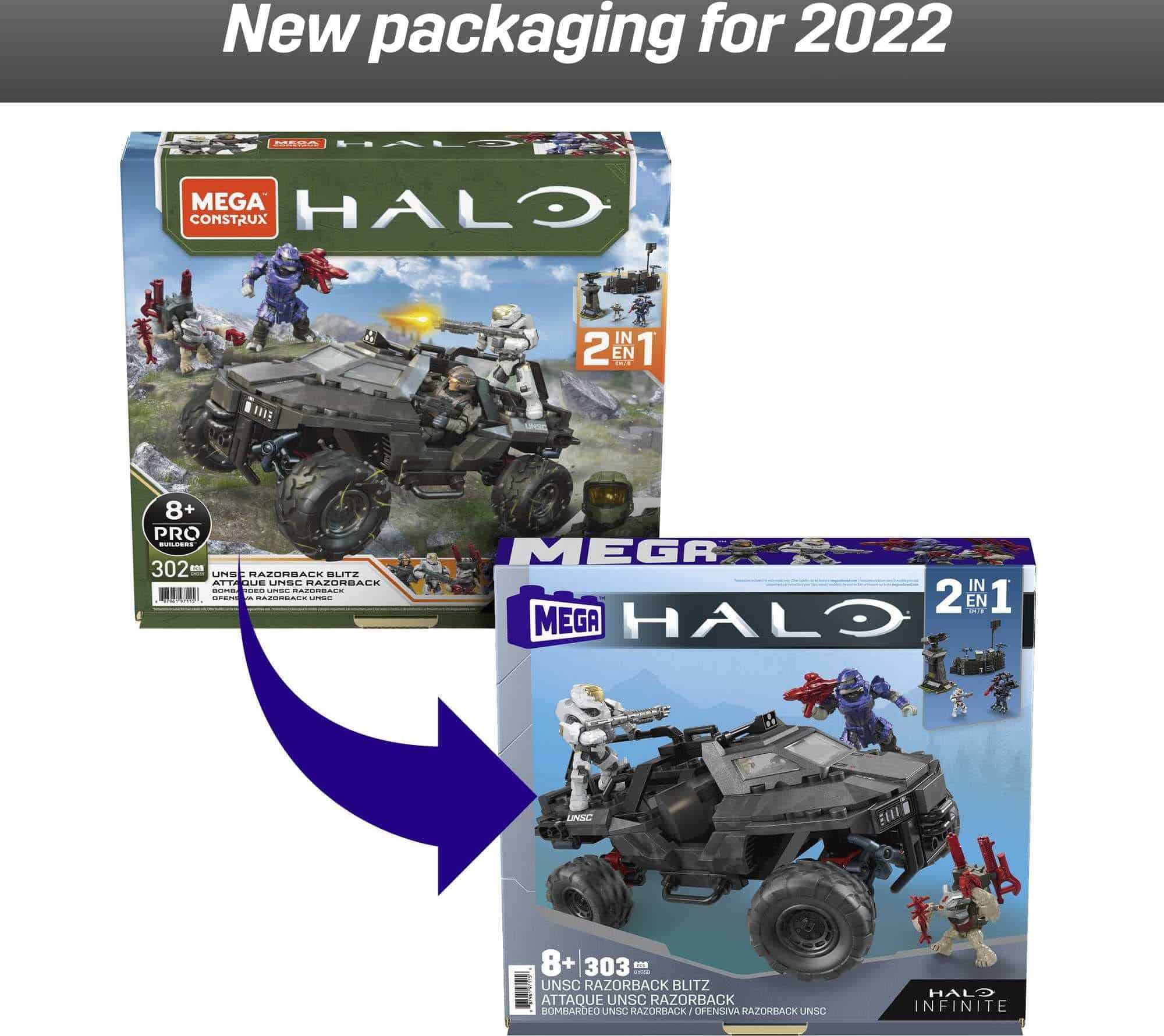 Set de construcción de juguetes de coches Mega Halo - Imagen 8