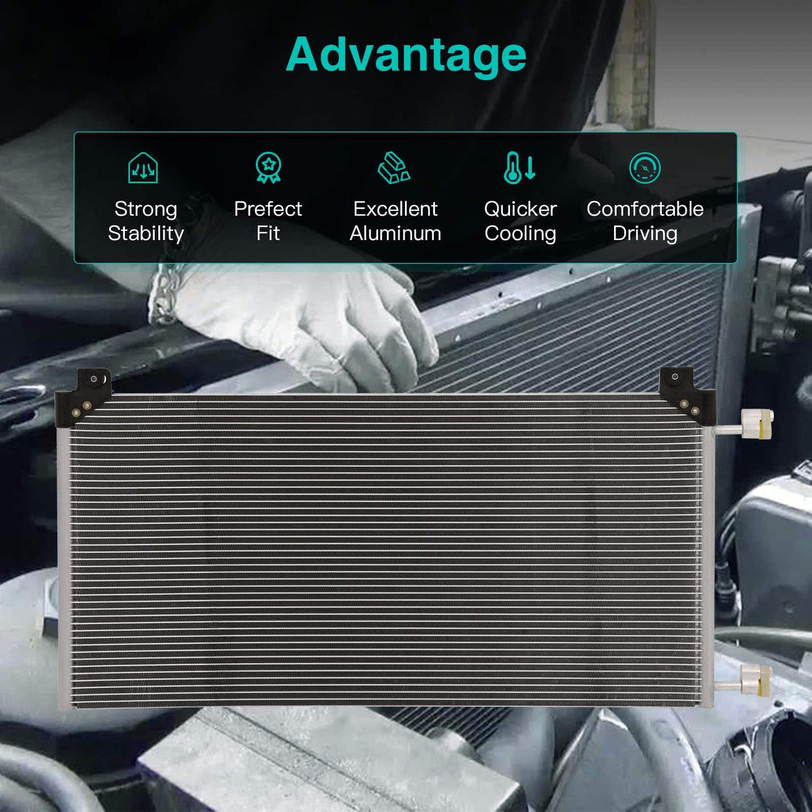 Condensador de Aire Acondicionado SCITOO 4904 para Ford - Imagen 5