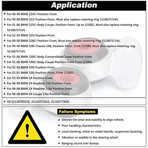 PTNHZ Kit de Manguitos del Brazo de Control Delantero de - Imagen 4