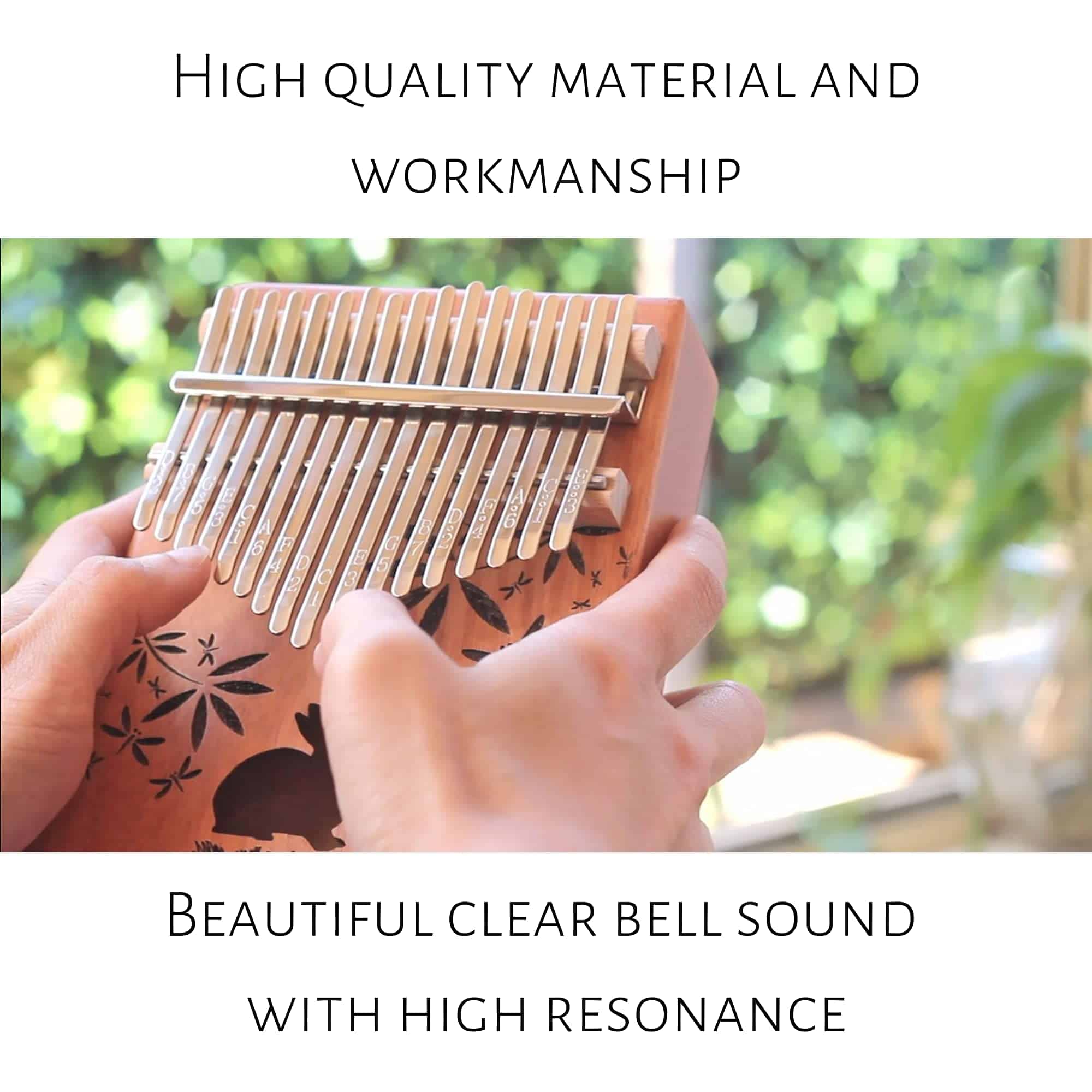 Kalimba Zoanaz 17 Teclas y Mini Kalimba 8 Teclas. Caja de - Imagen 6