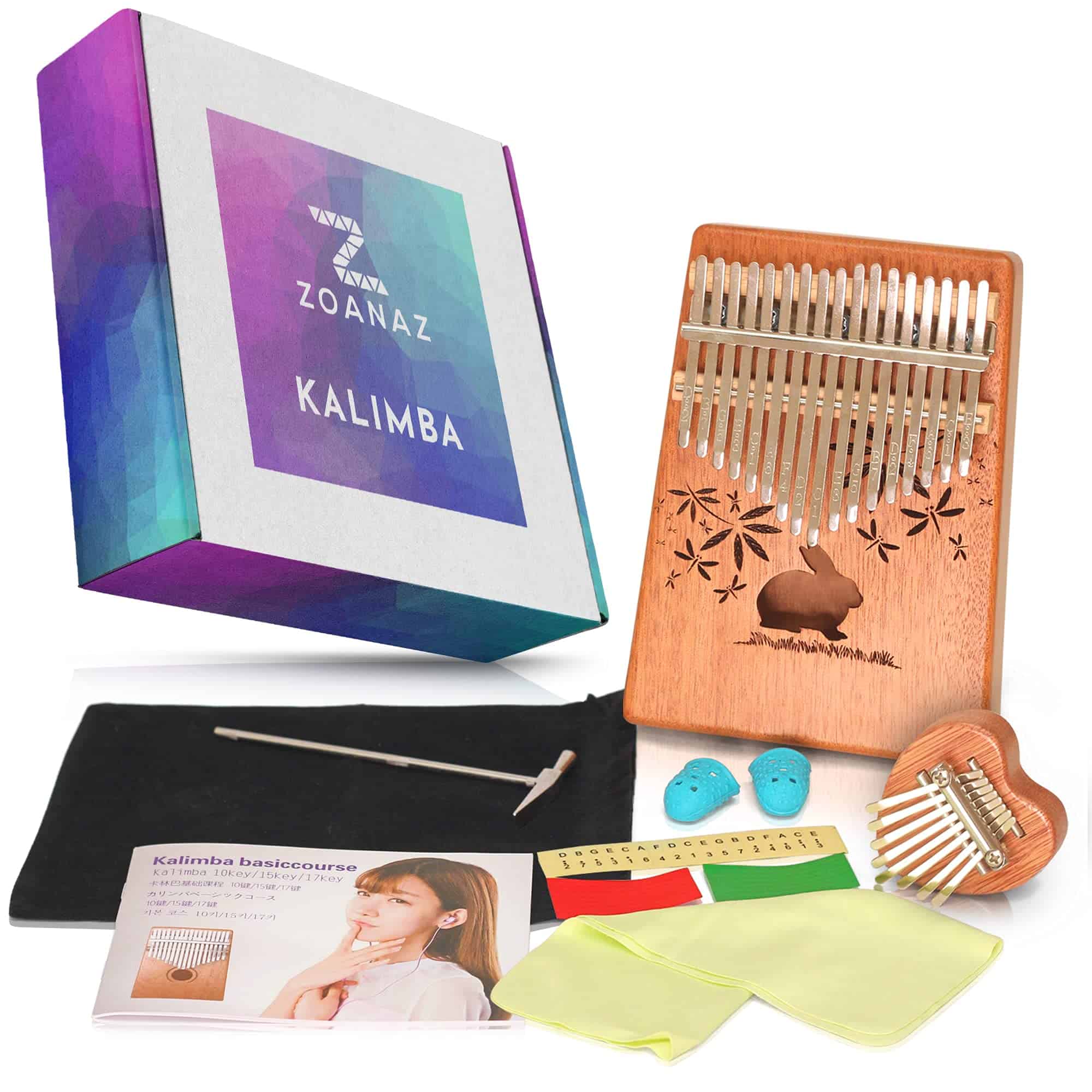 Kalimba Zoanaz 17 Teclas y Mini Kalimba 8 Teclas. Caja de - Imagen 3