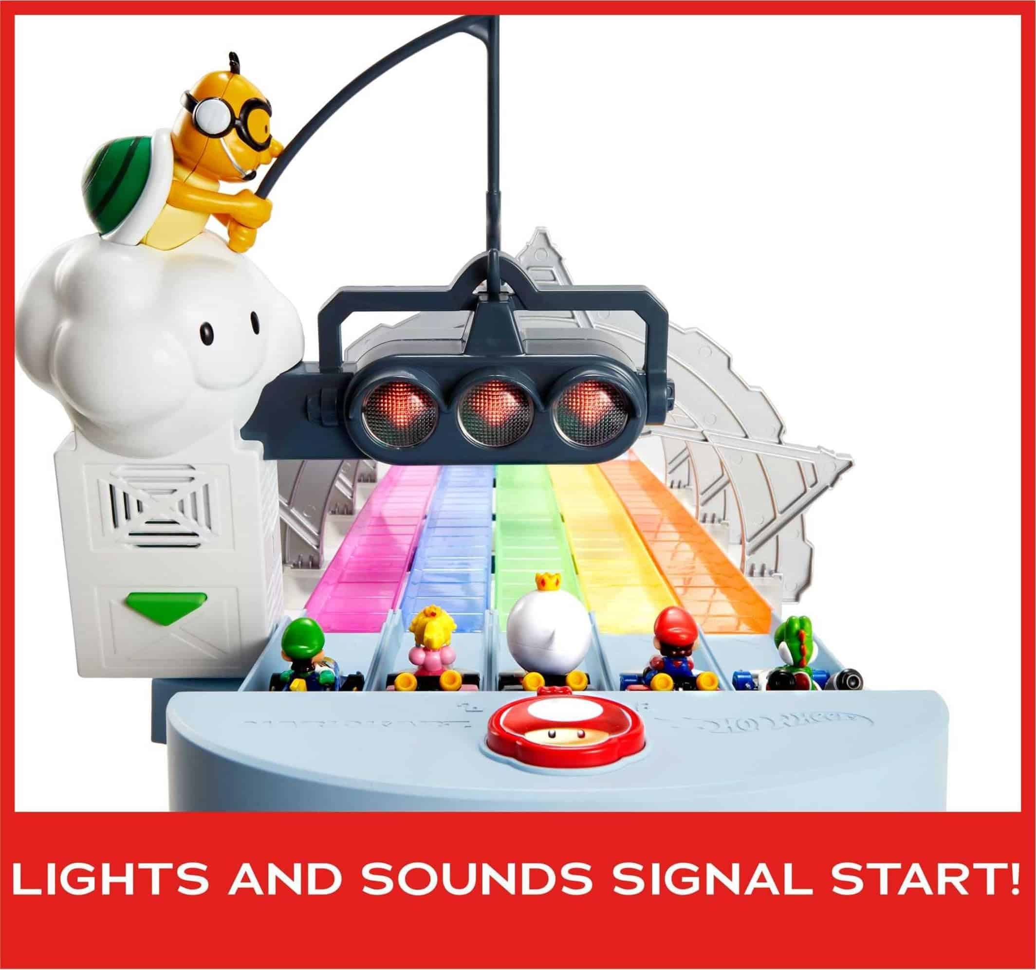 Hot Wheels Mario Kart Rainbow Road Raceway 8-Foot Track Set - Imagen 6